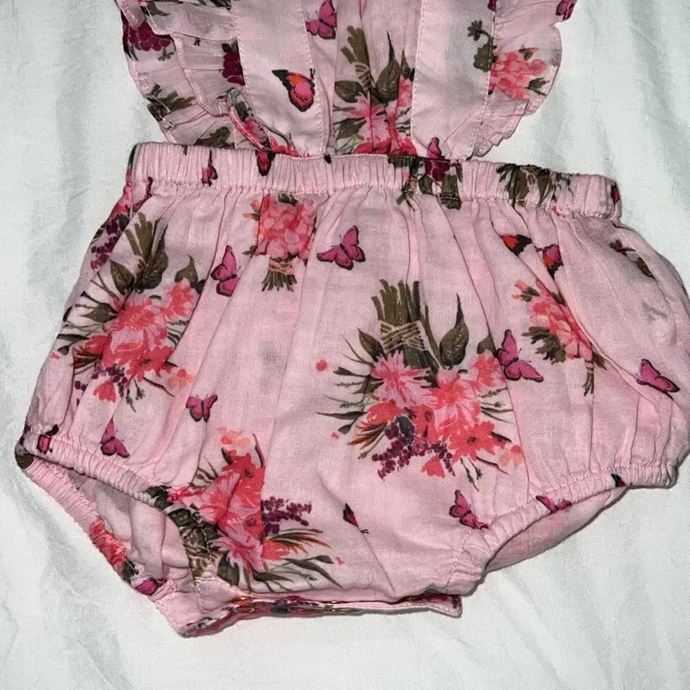 NWOT LOVESHACKFANCY BABY CANTARA PINAFORE - ROSEMARY MAUVE 6-12M